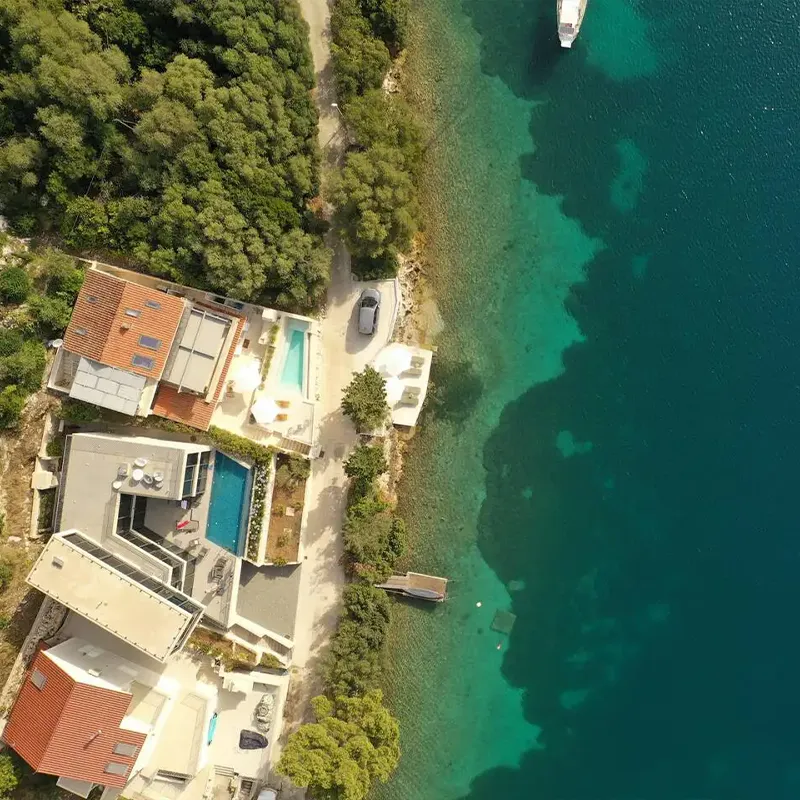 Ausblick der Villa am Meer