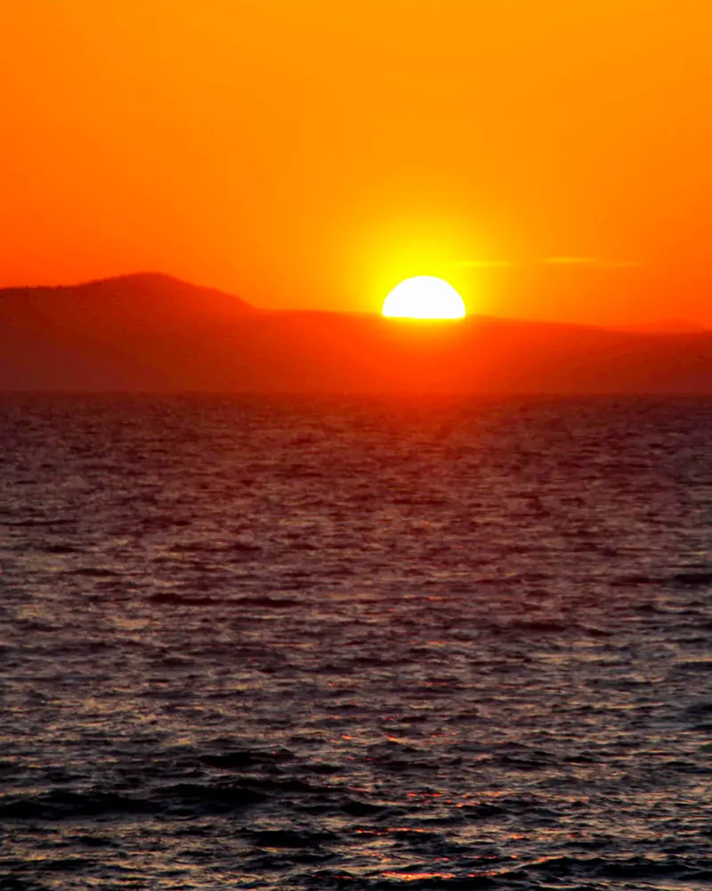 Golden Sunset over the Adriatic in Korcula, Croatia